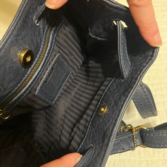 Coach Midnight Blue Leather Shoulder Bag Vintage from the 90’s - Picture 6 of 11